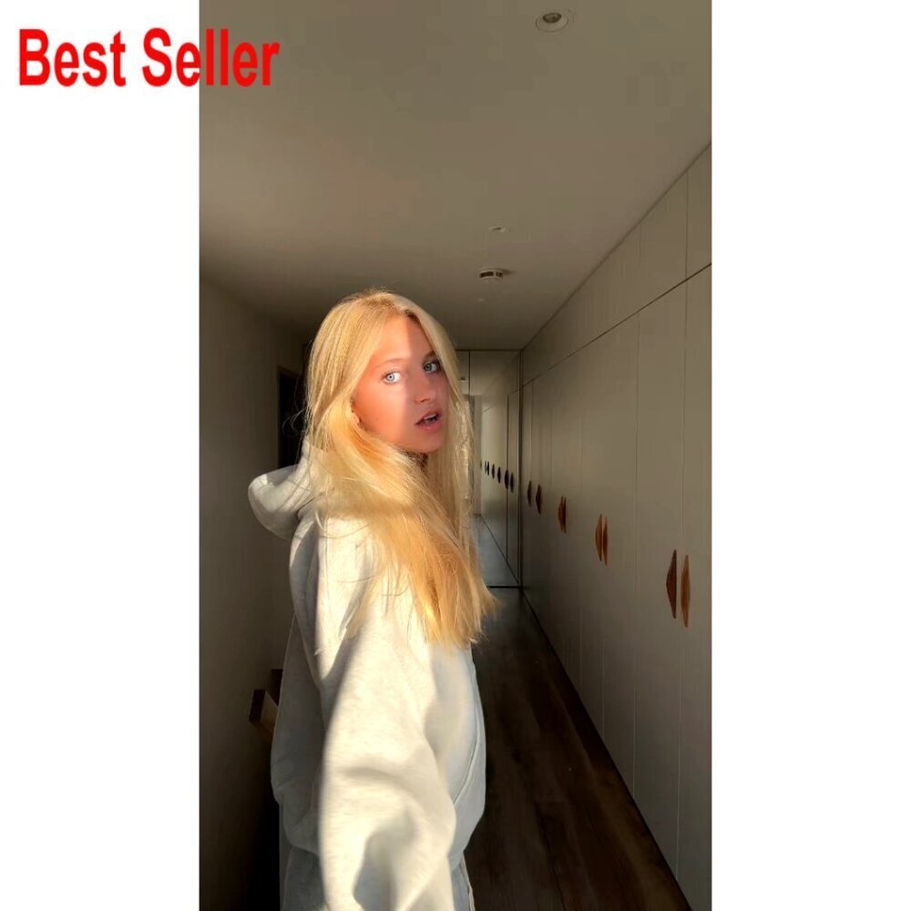 Oversized Cropped Hoodie Unisex Boxy Fit Casual Pullover Sweatshirt - Picture 6 of 7